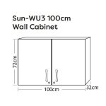 Sunflower 100cm Wall Cabinet - Image 4