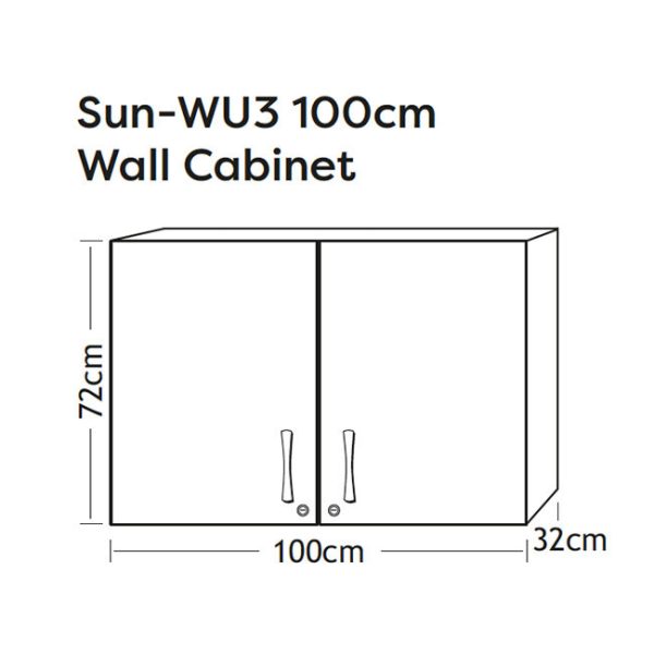 12B 14 Sunflower 100Cm Wall Cabinet