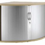 800mm High Corner Tambour Unit 1 Shelf