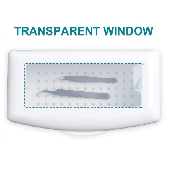Nail Tool Sterilizer Box, Plastic Sterilization Tray For Tweezer, Eyelash Extensions, Nail Implement For Esthetician