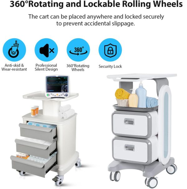 21A 2 Mobile Ultrasound Cart Hospital Trolley