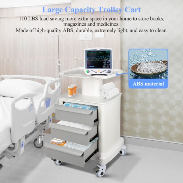 21C 2 Mobile Ultrasound Cart Hospital Trolley