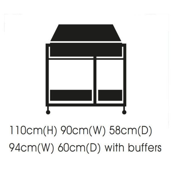 23B 1 Sunflower Medium Ward Drugs Trolley