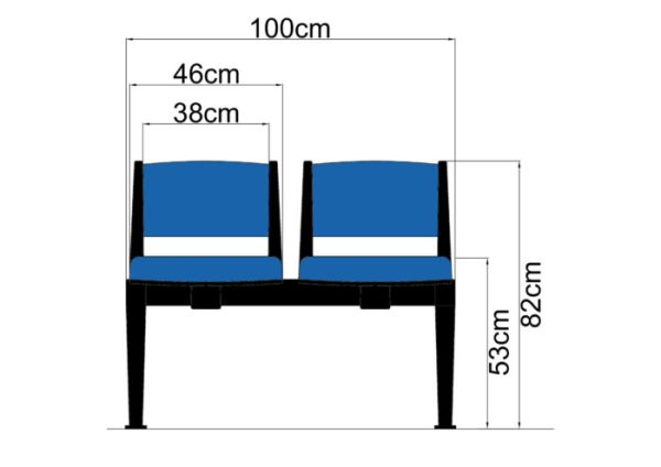 33A 2 Medi-Beam Seating With Arms