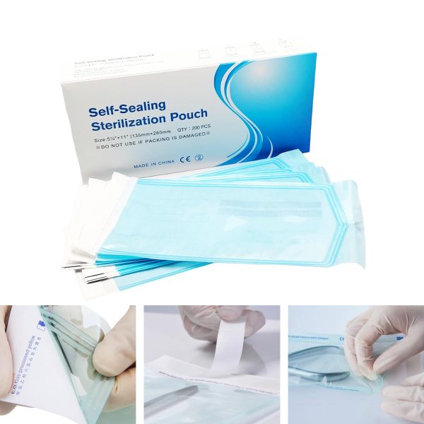 Disposable Self Seal Sterilization Pouch 5.25&Quot; X 11&Quot;, 200 Per Box, Disposable Medical Device Sterilization Pouch (5 1/4&Quot; X11&Quot;, 200Pcs)