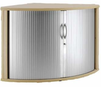 800mm High Corner Tambour Unit 1 Shelf