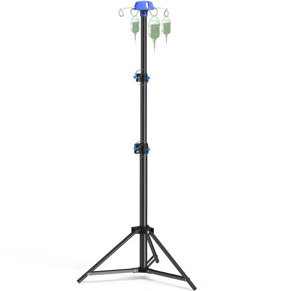 Portable IV Pole with Drip Bag Stand