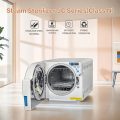 EustomA Automatic Autoclave Steam Sterilizer 16L/18/23L Drying Function High Pressure Temperature Steam Digital Screen Dual Control Door Lock Class N (16L)
