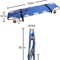 Stretcher Portable Folding Aluminum Lightweight with Trolley - 4 Wheels Rescue Stretcher for Hospital, Clinic, Home, Sports Venues, Ambulance Capacity