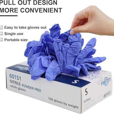 Ice Blue Nitrile Exam Gloves
